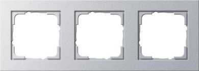 3-fach Abdeckrahmen für E2 Farbe Aluminium 