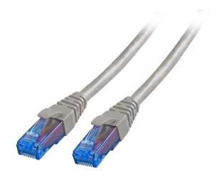RJ45 Patchkabel Kat.6A U/UTP LSZH Premium 500MHz grau 1m 
