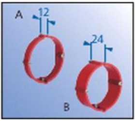 Putzausgleich-Ring Ø 60 mm h=24 mm Schraubabstand 60 mm mit Geräteschrauben 