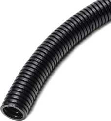 flexibler Kabelschutzschlauch leicht gewellt schwarz 25m 