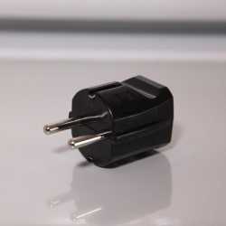 SCHUKO-Stecker PVC schwarz 