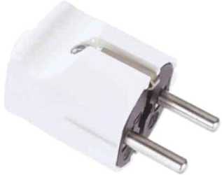 SCHUKO-Stecker PVC reinweiß 