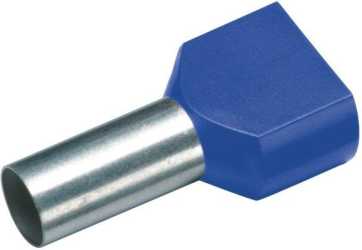Zwillingsaderendhülse 2 x 2,5 mm² x 10 mm blau 