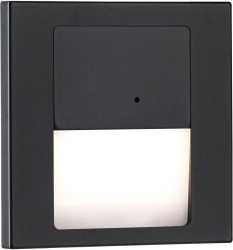 Wandeinbauleuchte Set Tsaro HF eckig LED 1x1W 230V Schwarz 