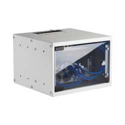 Set 10“ 4HE Wandgehäuse grau RAL7035 