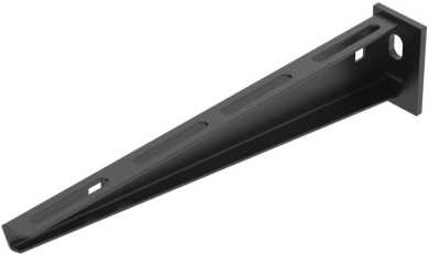 Wand- u Stielausleger angeschweißter Kopfplatte B310mm Stahl PES135 tiefschwarz 