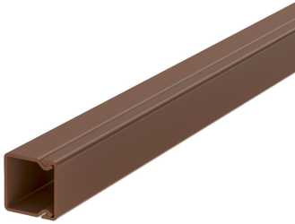 Leitungsführungskanal mit Bodenlochung 20x20 mm sepiabraun 