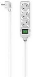 Steckdosenleiste 3-fach Schalter 3 m Weiß 