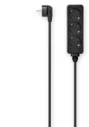 Steckdosenleiste 3-fach 1,4 m Schwarz 