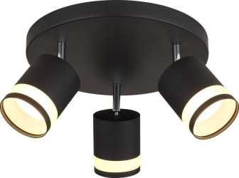 Deckenleuchte 3xGX53-LED 7W 3000K Lucero Opal schwarz 