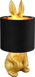 Tischleuchte 1xE27 25W +Wippschalter Rabbit Gold/schwarz 