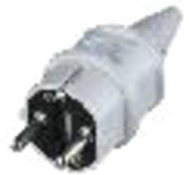 Schuko-Stecker gelb 16A 2p+E 230V IP44 