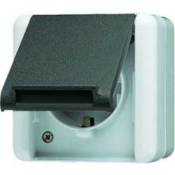 SCHUKO-Steckdose 1-fach 16 A 250 V ~ grau glänzend 