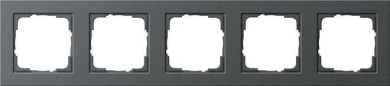 5-fach Abdeckrahmen für E2 anthrazit 