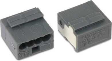 MICRO-Verbindungsdosenklemme 4-Leiter-Klemme 4-polig dunkelgrau 