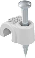 ISO-Nagel-Clip 9mm L35 PP lichtgrau RAL 7035 