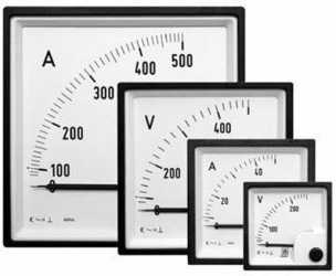 Voltmeter mit Skala 0 - 500 V AC 72x72mm 