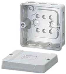 Abzweigdose DE 9320 (88x88x47) IP 55 ohne Klemme elast. Einfürungen 
