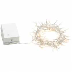 LED warm Metalldekoblättern | mit Online Lichterkette silbernen 25 weiße Dioden Krammer Innen Elektrotechnik