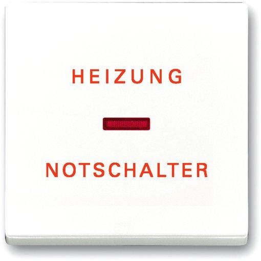 Wippe future linear mit Aufdruck Heizung-Notschalter studioweiß 