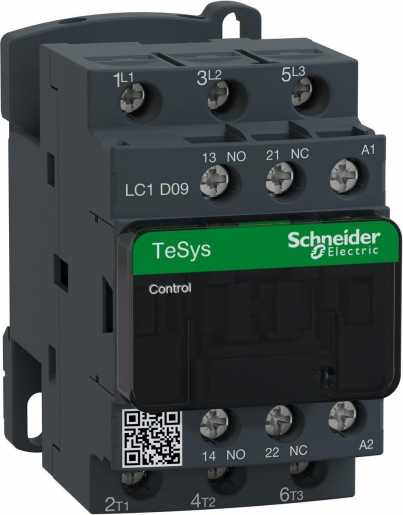 Leistungsschütz AC-schaltend 3P. 380V/50/60HZ 1S+1Ö LC1-D09Q7 25A 