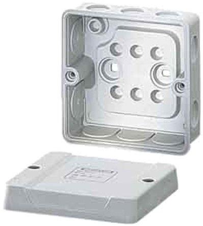 Abzweigdose DE 9340 (98x98x52) IP 55 ohne Klemme elast. Einfürungen 