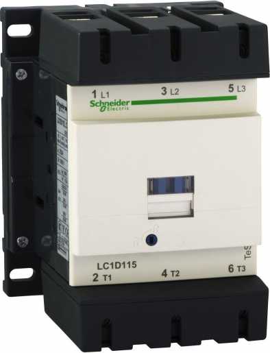 Leistungsschütz AC-schaltend 3P 55KW 1S+1Ö 230VAC LC1D115P7 