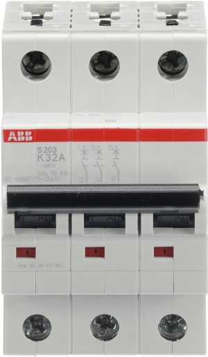 S203-K32 Sicherungsautomat K-Char. 6 kA 32 A 3P 