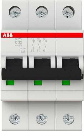 S203-C32 Sicherungsautomat C-Char. 6 kA 32 A 3P 