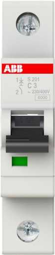 LS-Schutzschalter 1-polig 6kA C-Char 3A 1TE 