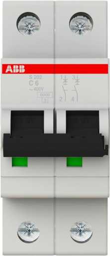 S202-C6 Sicherungsautomat C-Char.,6kA,6A,2P 