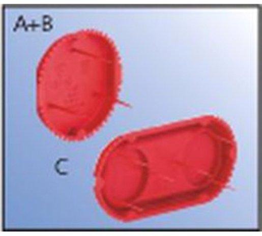 Signal-Deckel 1181-56 f. Doppel-Geräte-Verbindungsdose 1656-02/1655-02 