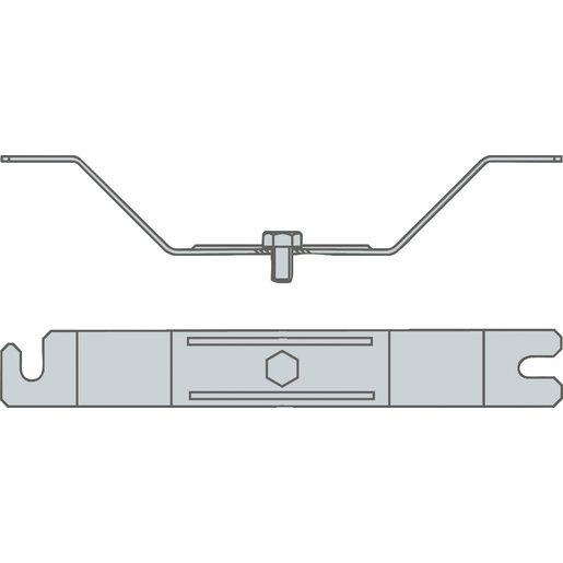 Leuchtenmontage-System Deckenbügel D 92 Edelstahl 2er Set 