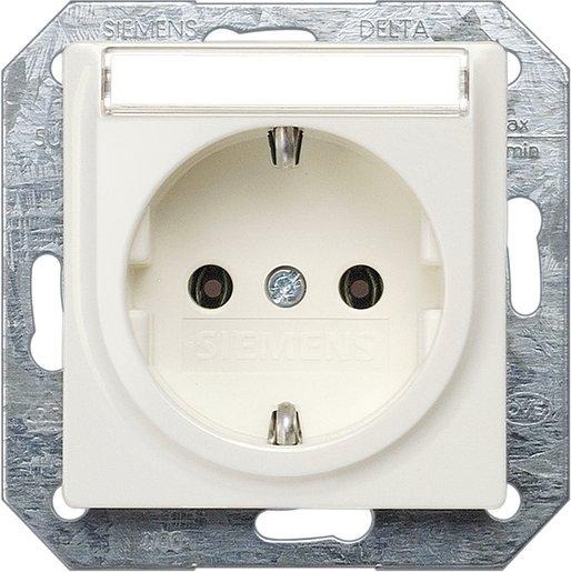 I-System titanweiß Schuko-Steckdose 10/16A 250V Beschriftungsfeld 