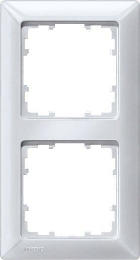 2-fach Rahmen DELTA line aluminium-metallic 151x80mm 