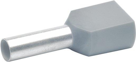 Aderendhülse für 2 Leitungen isoliert 2x4 mm² 12 mm lang Cu 