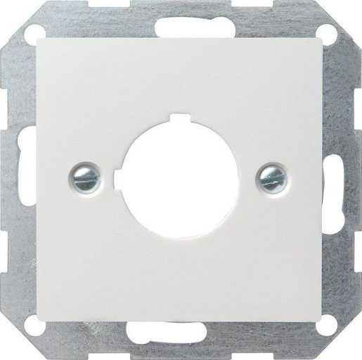 Abdeckung mit Tragring Geräte mit 22,5 mm für System 55 reinweiß 