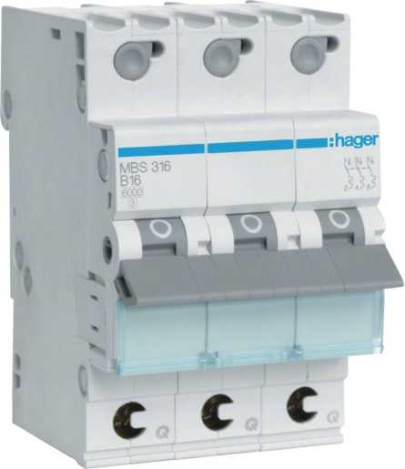 LS-Schutzschalter 3-polig 6kA B-Char 16A 3TE QuickConnect 