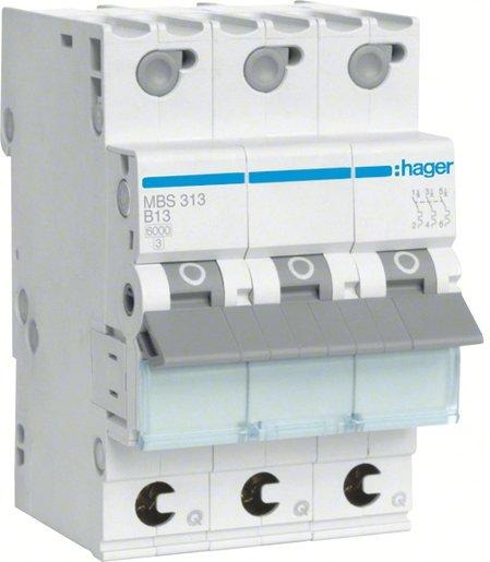 Leitungsschutzschalter 3-polig 6kA B-Char 13A Quick Connect 