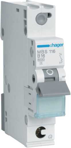 LS-Schutzschalter 1-polig 6kA B-Char 16A 1TE QuickConnect 