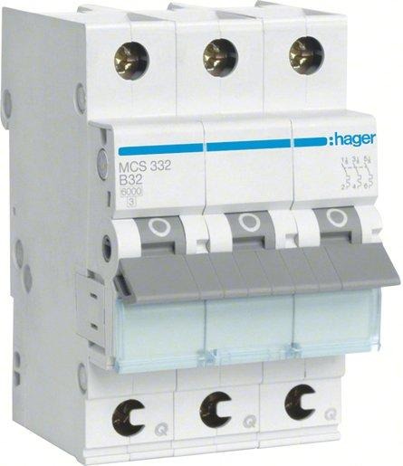 Leitungsschutzschalter 3-polig 6kA C-Charakteristik 32A QuickConnect 3 Module 