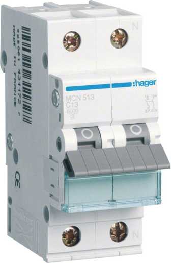 LS-Schutzschalter 2-polig 6kA C-Char 13A 2TE 