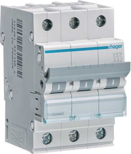 LS-Schutzschalter 3-polig 6kA /6kA C-Char 40A 3TE 