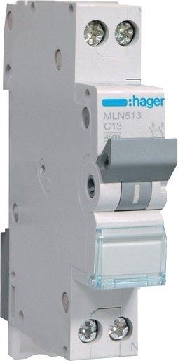 Leitungsschutzschalter 1P+N 6kA C-Charakteristik 13A 1 Modul 
