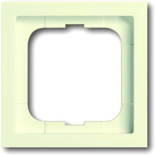 Abdeckrahmen future 1-fach Linear cremeweiß glänzend 