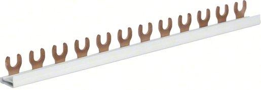Phasenschiene 1-polig mit Gabelanschluss 10mm² 63A 57 Module 