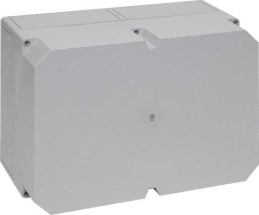 Polycarbonat-Gehäuse PK ohne Vorprägungen Deckel grau 360x254x165mm 