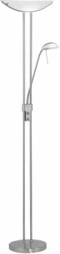 Stehleuchte mit Leseleuchte R7S 1x300W/ G9 1x40W nickel-matt BAYA 