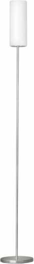 Stehleuchte und Fußschalter E27 1x100W nickel-matt/glas opal TROY 3 