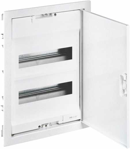 Unterputz-Verteiler Ekinoxe Metalltür Signalweiß IP30 24+4 Module 2-reihig 